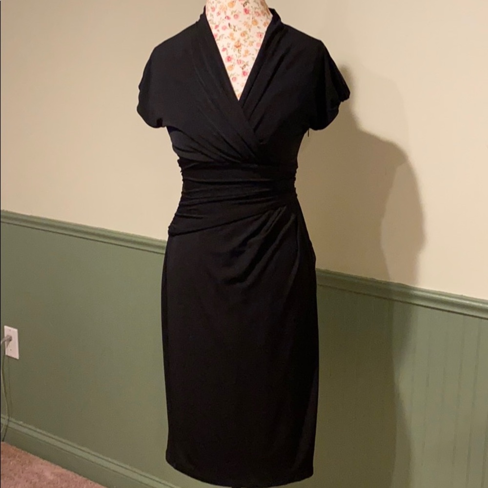 Classic black wrap dress